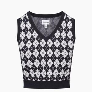 NWOT Sunday Best Quinn Argyle Sweater Vest
